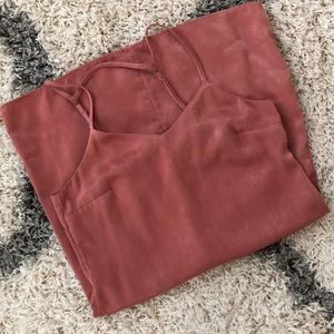 H&m divided mauve/rose strappy satin slip dress